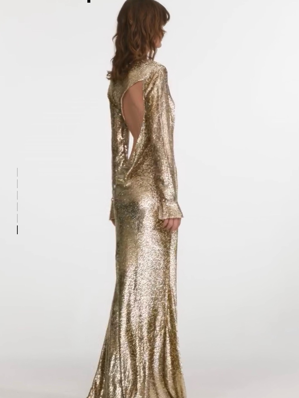 NWT Self-Portrait Gold Fil Coupe Gown - Picture 8 of 11